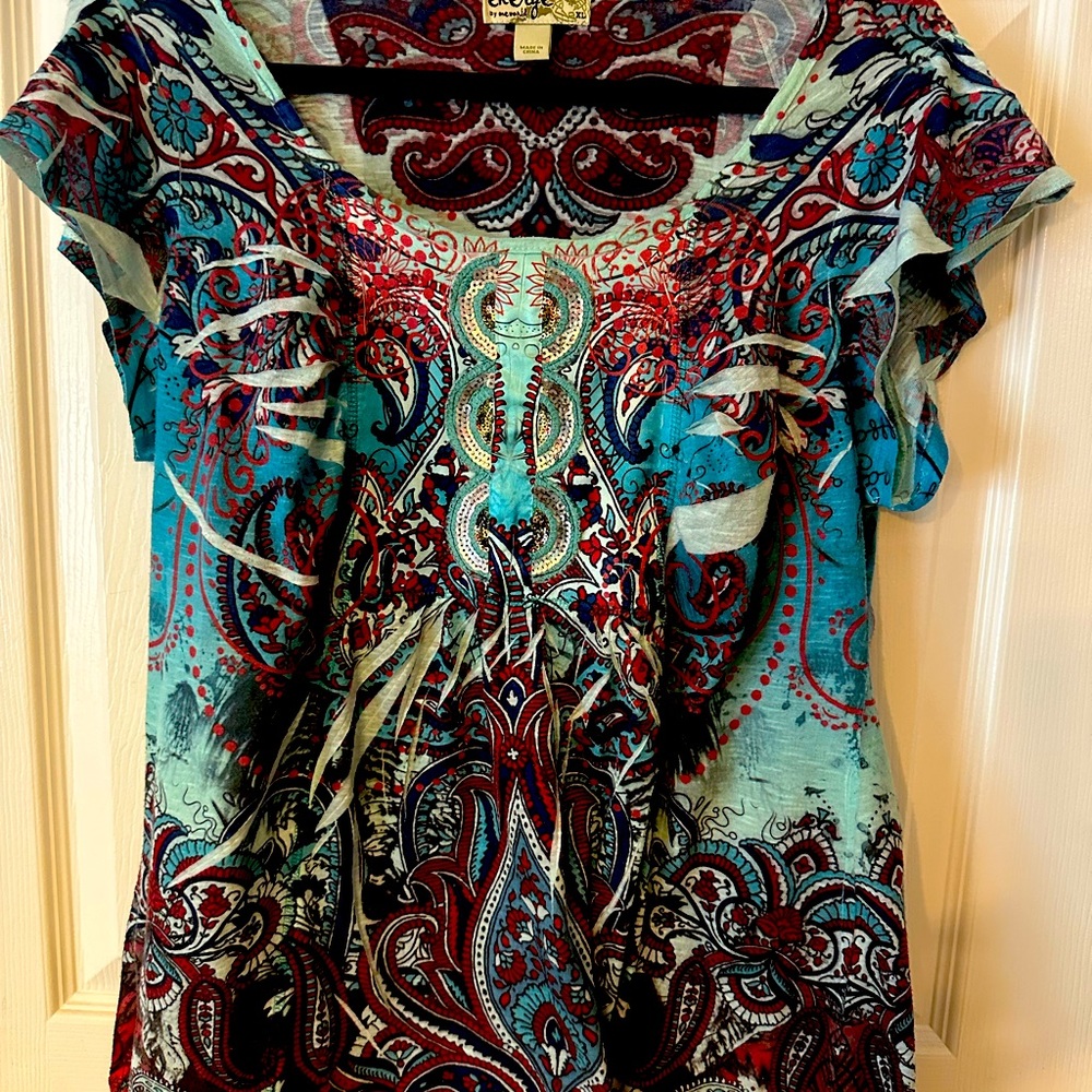 Cap sleeve super cute top!